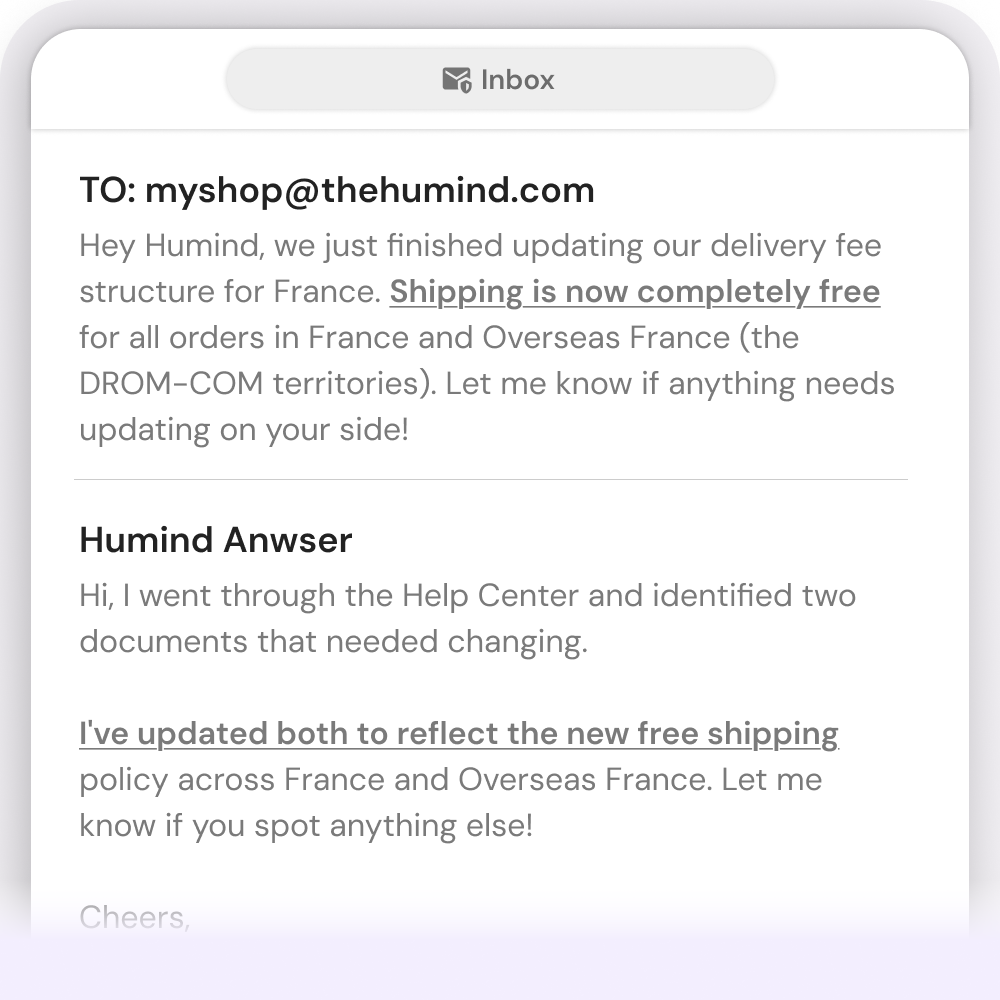 Корректируйте Humind простой обратной связью
