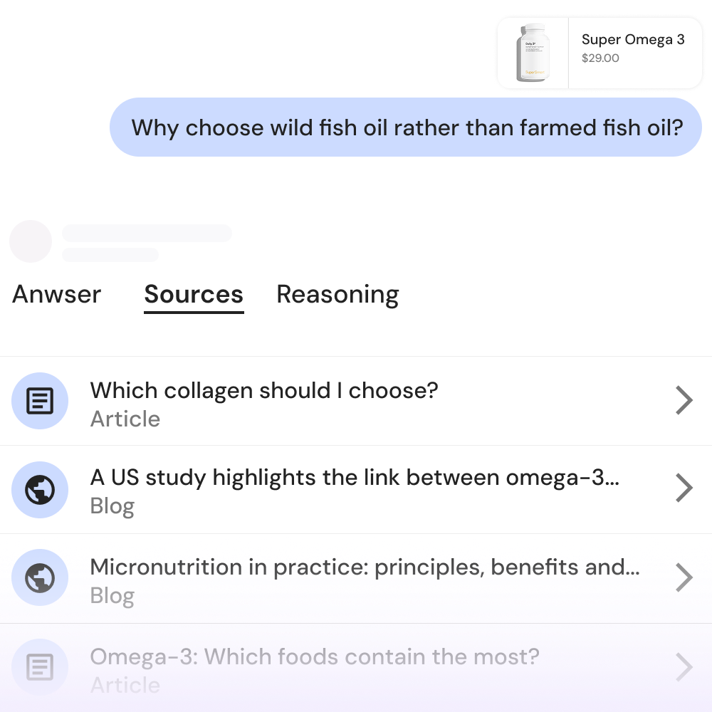 Укрепляйте доверие ответами с проверяемыми источниками.