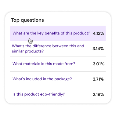 Illustration of the Most Asked Question Feature
